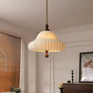 Isabella Ribbed Fabric Pendant Light