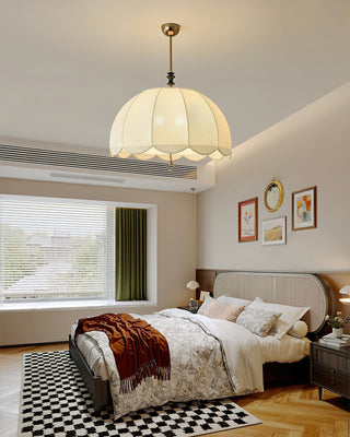 Ivory Bloom Retro Cloth Pendant Light