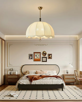 Ivory Bloom Retro Cloth Pendant Light