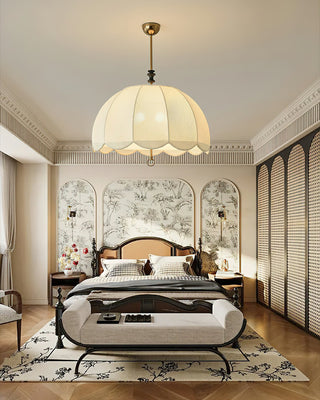 Ivory Bloom Retro Cloth Pendant Light
