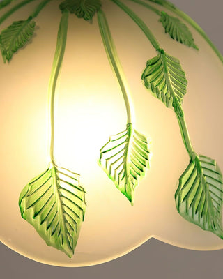 Ivy Leaf Natural Glass Pendant Light