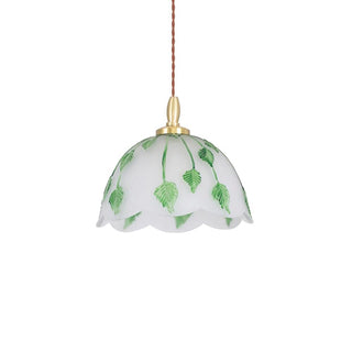 Ivy Leaf Natural Glass Pendant Light