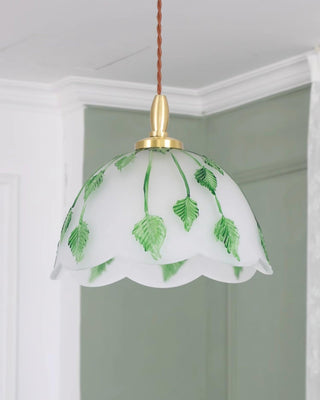 Ivy Leaf Natural Glass Pendant Light