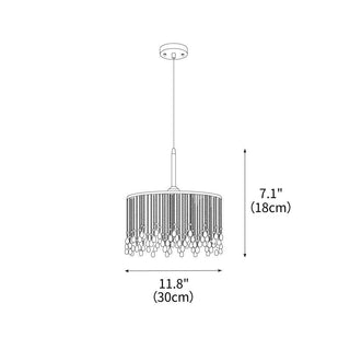 Jade Blossom Natural Glass Pendant Light