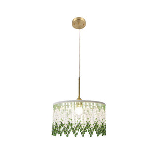 Jade Blossom Natural Glass Pendant Light