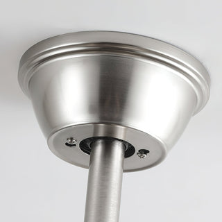 Nexus Brushed Steel Wood Ceiling Fan Light