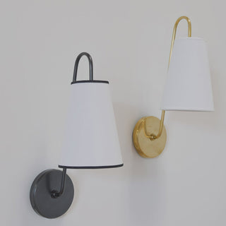 Clara Modern Brass & Fabric Wall Sconce