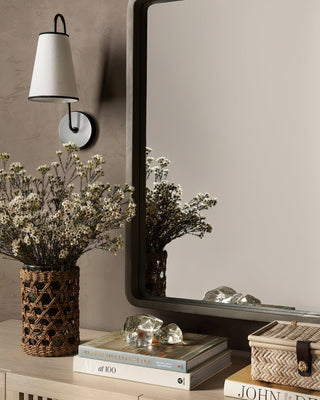 Clara Modern Brass & Fabric Wall Sconce
