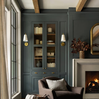 Clara Modern Brass & Fabric Wall Sconce