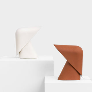 K Terracotta Resin Sculptural Table Lamp