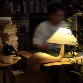 Aspire Streamlined Wood Table Lamp