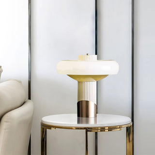 Kaelen Art Deco Glass Brass Table Lamp