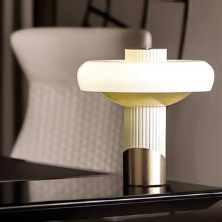 Kaelen Art Deco Glass Brass Table Lamp