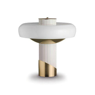 Kaelen Art Deco Glass Brass Table Lamp