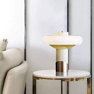 Kaelen Art Deco Glass Brass Table Lamp