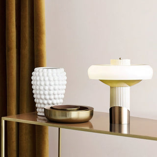 Kaelen Art Deco Glass Brass Table Lamp
