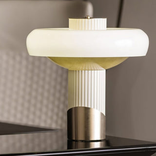 Kaelen Art Deco Glass Brass Table Lamp