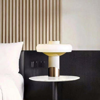 Kaelen Art Deco Glass Brass Table Lamp