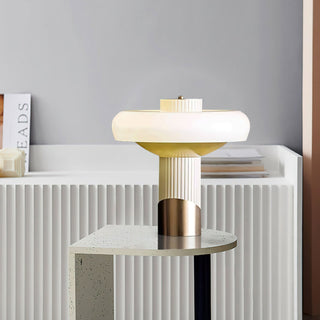 Kaelen Art Deco Glass Brass Table Lamp