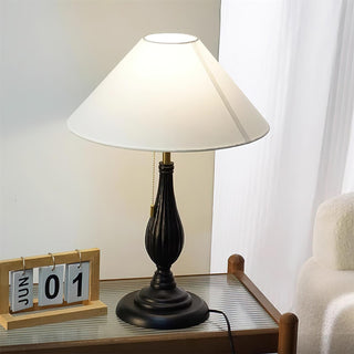 Kamila Vintage Wood Table Lamp