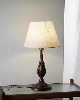 Kamila Vintage Wood Table Lamp