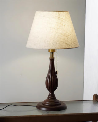 Kamila Vintage Wood Table Lamp