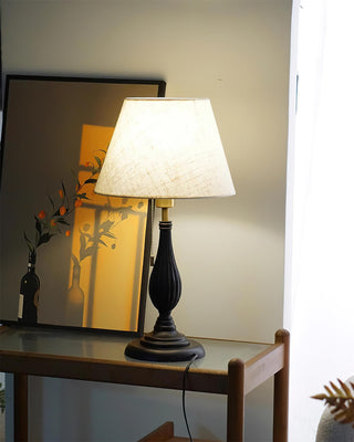 Kamila Vintage Wood Table Lamp