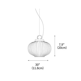 Kanji Oriental Glass Pendant Light