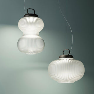 Kanji Oriental Glass Pendant Light