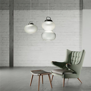 Kanji Oriental Glass Pendant Light