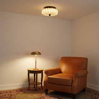 Kateo Vintage Wood Fabric Ceiling Light