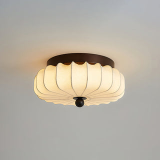 Kateo Vintage Wood Fabric Ceiling Light