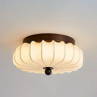Kateo Vintage Wood Fabric Ceiling Light