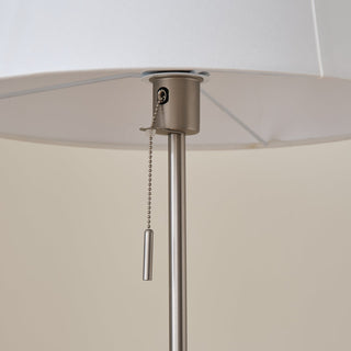 Apex Modern Nickel  Linen Floor Lamp