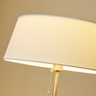 Apex Modern Nickel  Linen Floor Lamp