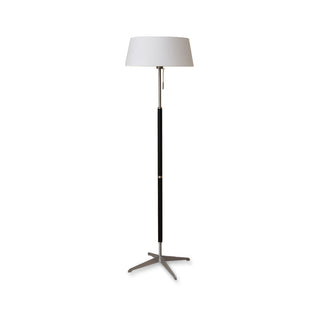Apex Modern Nickel  Linen Floor Lamp