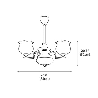 Keston Contemporary Glass Chandelier