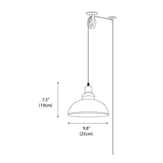 Kighsin Pulley Mid-Century Modern Iron Pendant Light