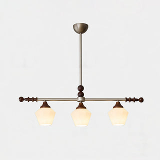 Kramer Nickel Dark Wood Chandelier