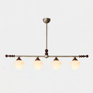 Kramer Nickel Dark Wood Chandelier