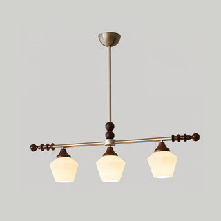 Kramer Nickel Dark Wood Chandelier