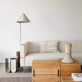 Axel Minimalist Metal & Wood Floor Lamp