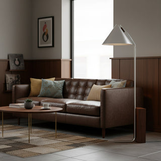 Axel Minimalist Metal & Wood Floor Lamp