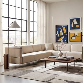 Axel Minimalist Metal & Wood Floor Lamp