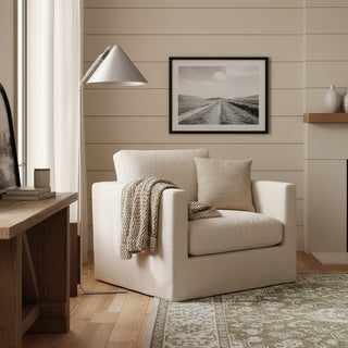 Axel Minimalist Metal & Wood Floor Lamp