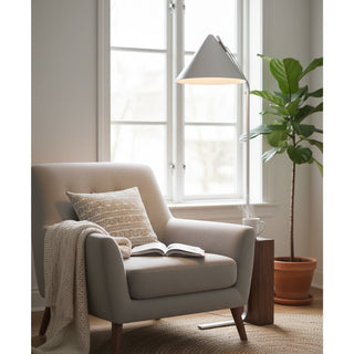 Axel Minimalist Metal & Wood Floor Lamp