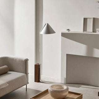 Axel Minimalist Metal & Wood Floor Lamp