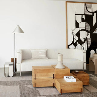 Axel Minimalist Metal & Wood Floor Lamp