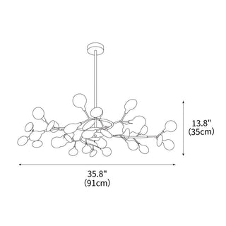 LED Firefly Sputnik Contemporary Iron Chandelier