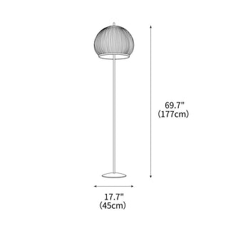 Lantern Knit Oriental Fabric Floor Light